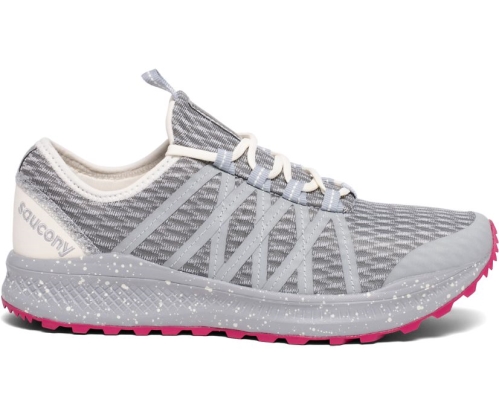 Tenis Saucony Shift Mujer Zapatillas Trail Running Gris / Off Blancas / Rojas México MX-436-BU